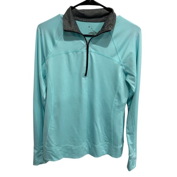 Tek Gear Womens Light Blue 1/4 Zip Pullover Stylish Activewear Top Sz Medium - Picture 1 of 8